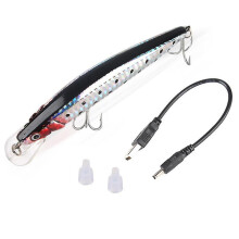 Electric Fishing Lure Vibration Swimbait With Led Light Usb Rechargeable Bait-mxbc