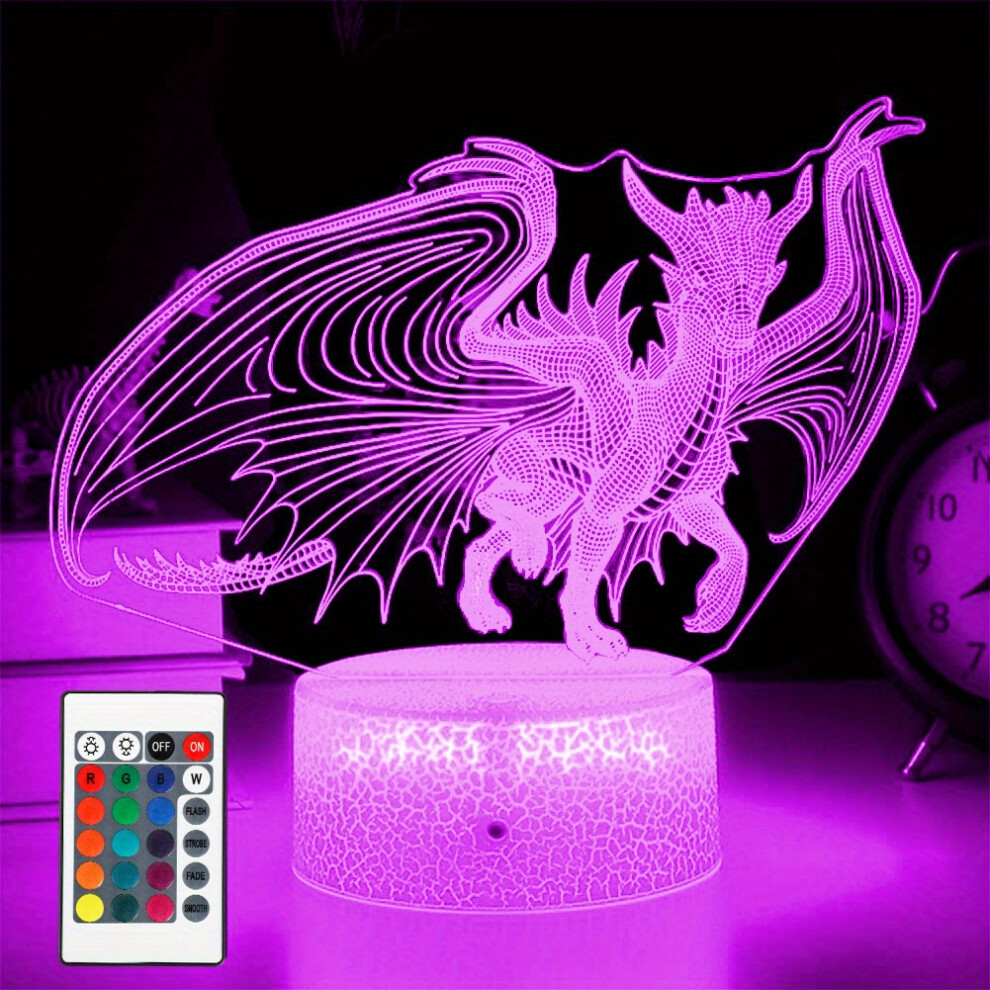 (16 Colors) Dragon Light - 16 Color Changing Night Light with Touch and Remote Control