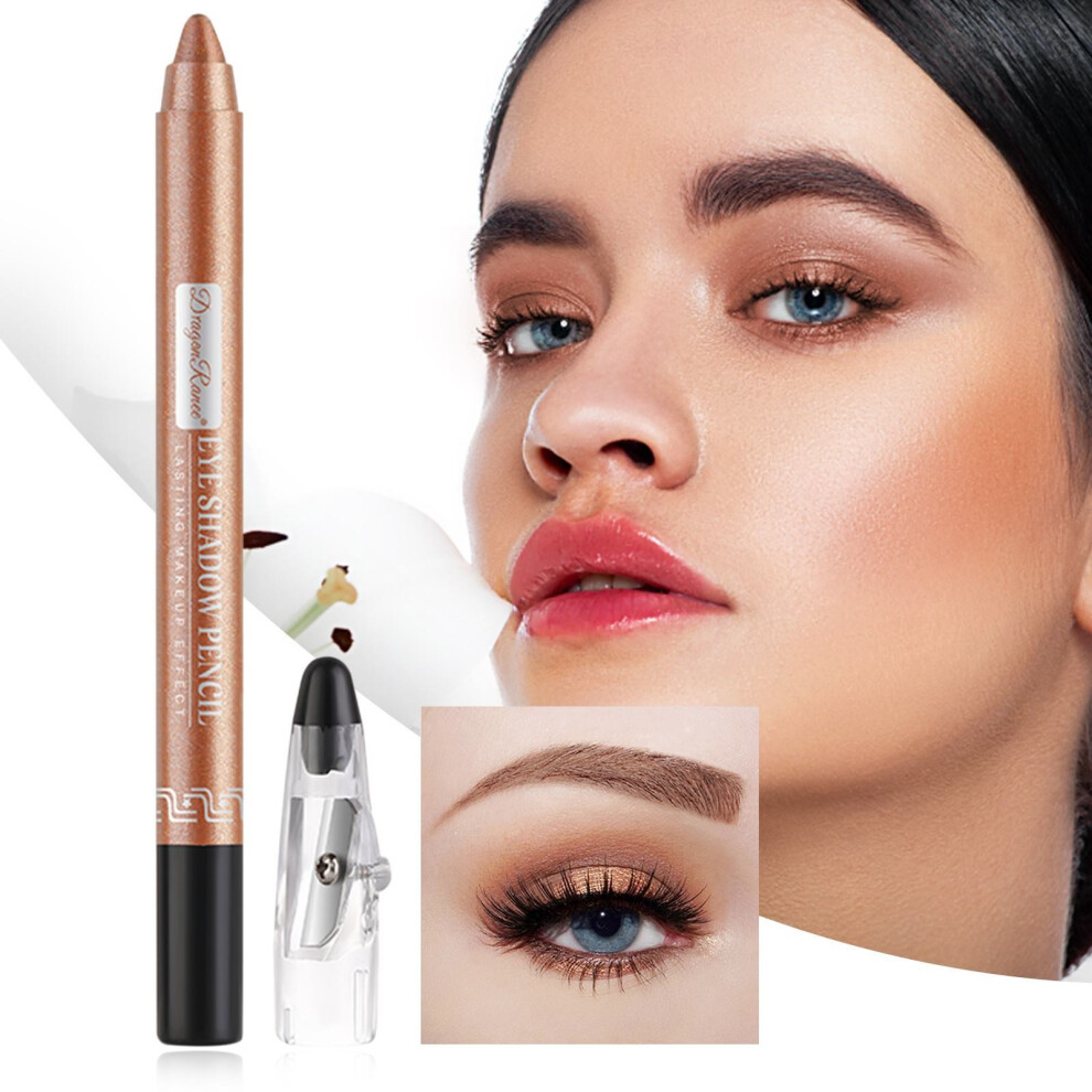 Skesrjtop Brown (Pearlescent ) Eye Shadow Pen Eyeliner Pen Shadow Lying Silkworm Pen Three In One