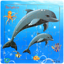 (FH-215) 20piece Wooden Puzzle Cartoon Animals Car Letter Kids Educational Learning Toys