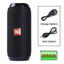(Black) Wireless Bluetooth 5.3 Speaker Waterproof supports stereo surround portable speakers