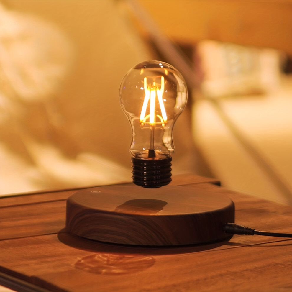 (UK Adapter) UK Magnetic Levitating Bulb Lamp, LED Light Bulb Desk Lamp With Touch Control - Magnetic Floating Lamps LED Night Light, Unique Gifts For Christmas