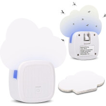Fruit Fly Trap For Indoor [2-pack] Gnat Moth Catcher Plug-in Mosquito Killer Fly Insect Tapper With Night Light Uv Attractant Catcher For Home Office