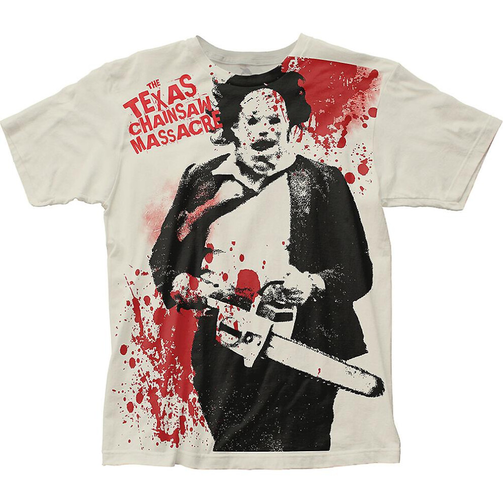 (L) Blood-Splatte Texas Chainsaw Massacre T-Shirt Red