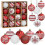 Christmas Baubles - 16pcs Red 1