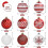 Christmas Baubles - 16pcs Red 3