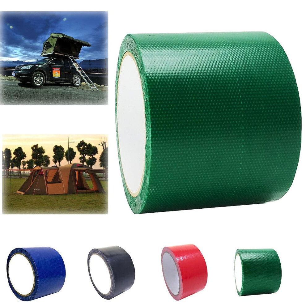 (Green) 1Pcs High Adhesive Tarpaulin Tape,Tent Repair Tape, Universal Tarpaulin Awning Repair Tapes For Tarpaulin, Awning, Tent-5M 9152243626682