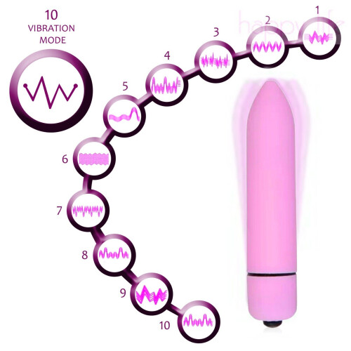 Waterproof 10 Different Vibration Modes Bullet Vibrator G Spot Purple 2