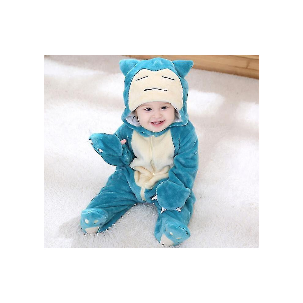 (Snorlax Baby Romper Soft Warm Kigurumi Onesie Pajama Costume -e) Snorlax Baby Romper Soft Warm Kigurumi Onesie Pajama Costume -e