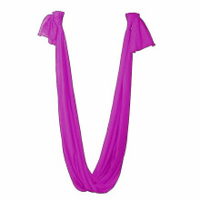 (Purple) Yoga Swing Hammock Trapeze Sling Aerial Silk Set Anti-gravity Inversion Fitness