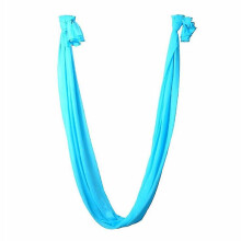 (Sky Blue) Yoga Swing Hammock Trapeze Sling Aerial Silk Set Anti-gravity Inversion Fitness
