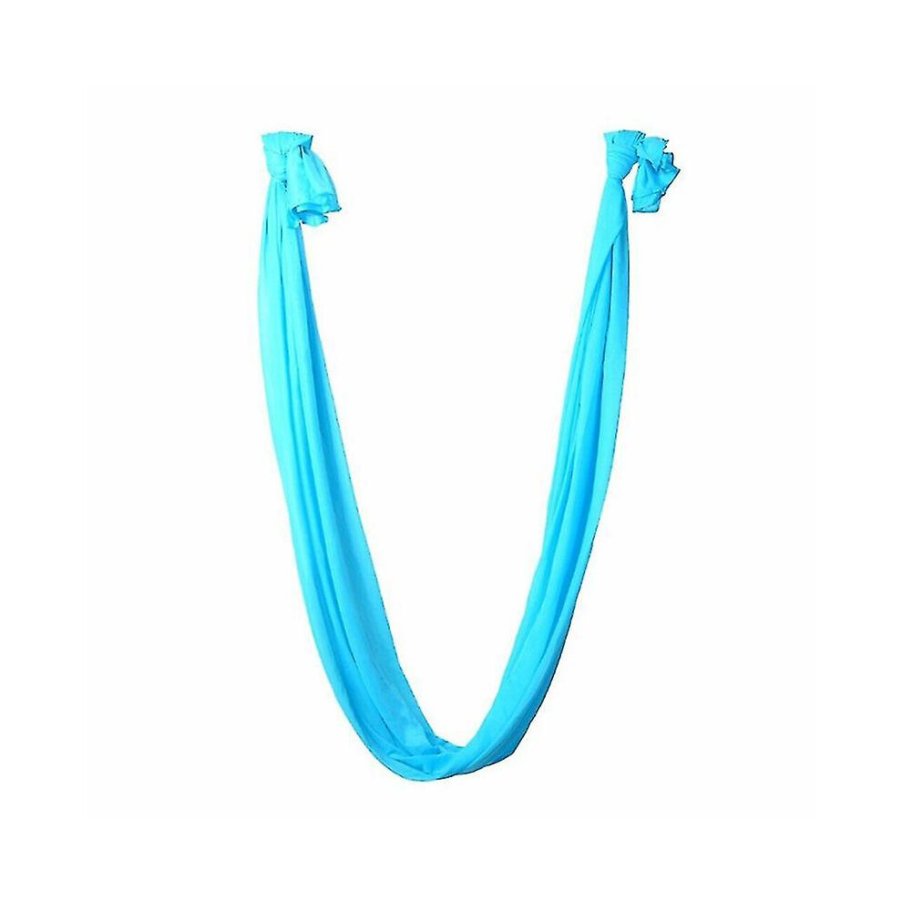 (Sky Blue) Yoga Swing Hammock Trapeze Sling Aerial Silk Set Anti-Gravity Inversion Fitness Sky Blue