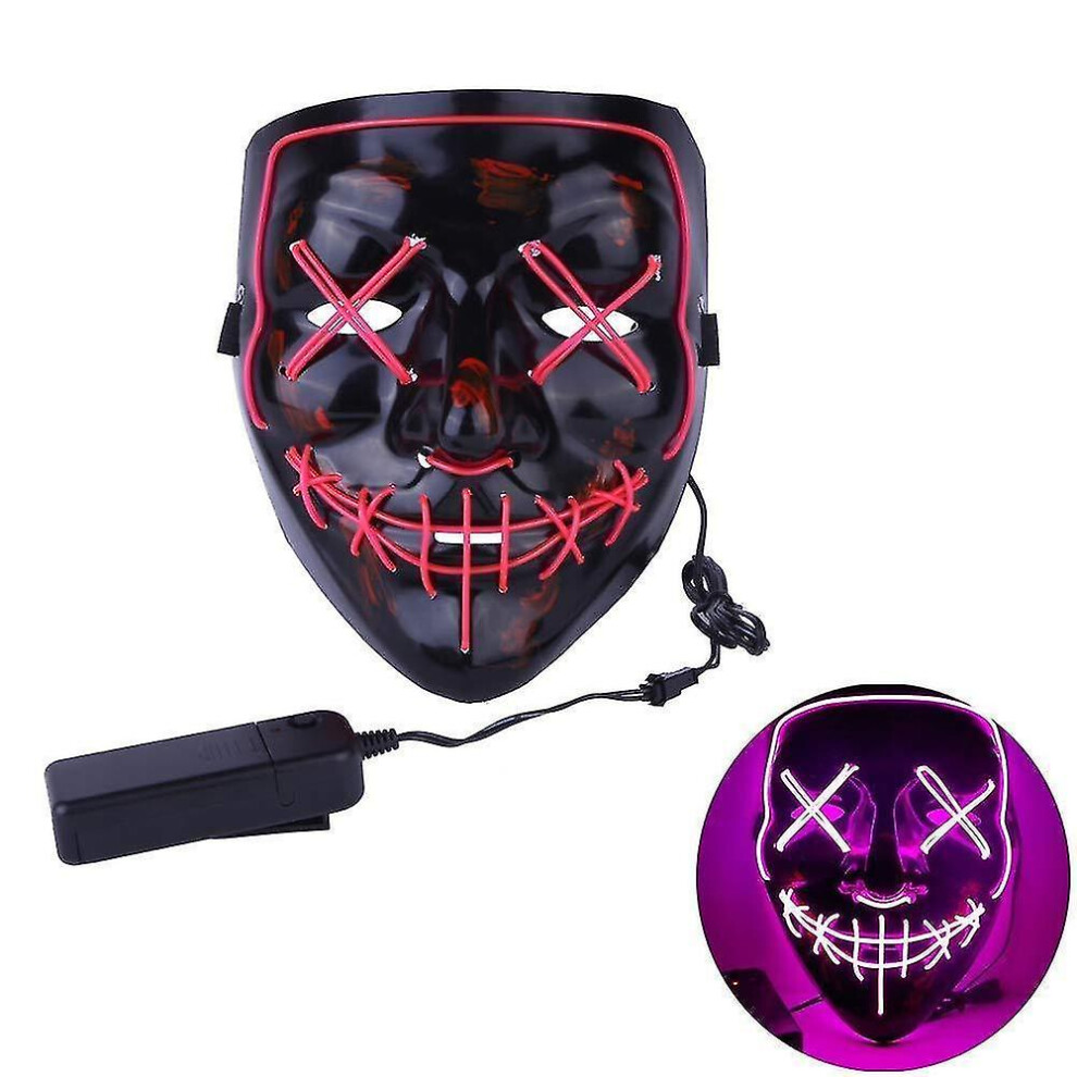 (pink) Stitches Scary Led Mask Halloween Cosplay Costume Mask Light Up Festival Party-image-OPC-PDQDPCP-NEW