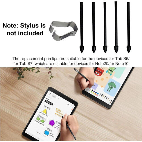 10 Pcs Stylus Refill Replacement Stylus Touch Pen Tip Substite Nib Galaxy Note20/Note10/Tab S6/Tab S7-Black 1
