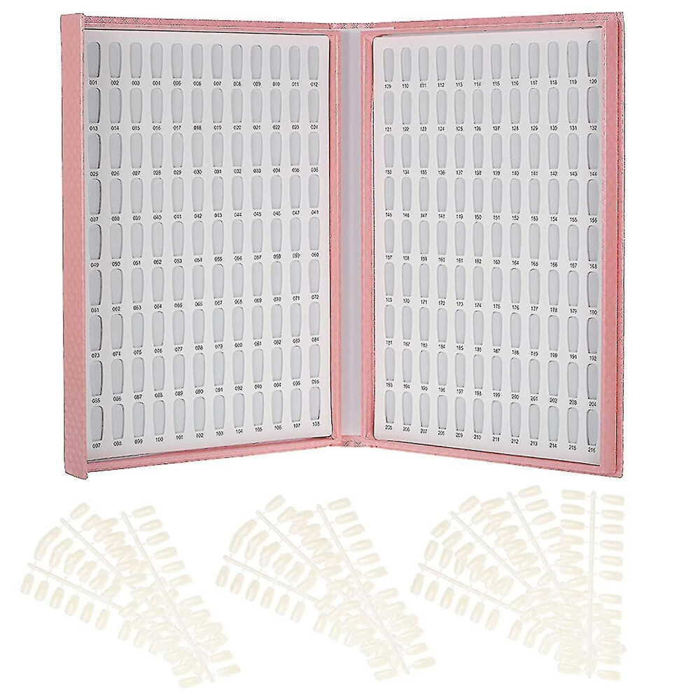 Nail Display Chart, 216 Colors Nail Gel Polish Color Card With 240 Tips Nail Art Salon Set Pin