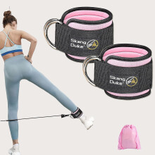Pulley Cable Machines Attachment Neoprene Ankle Cuff Gym Straps Weight Lifting Stainless Steel Double D Ring Fitness Bodybuilding Leg Workout,glute Wo