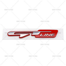 (GT Line Red Silver) 3d Abs Gt Line Logo Car Trunk Emblem Badge For Kia Seltos Picanto K3 K5 Sportage Ev6 Optima Rio Proceed Ceed Gt Line Accessories