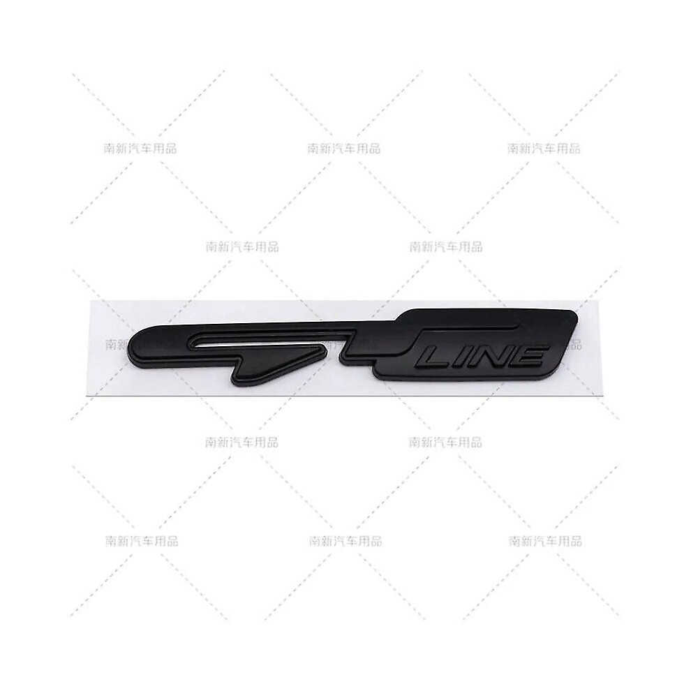 (Gt Line Full ) 3D Abs Gt Line Logo Car Trunk Emblem Badge For Kia Seltos Picanto K3 K5 Sportage Ev6 Optima Rio Proceed Ceed Gt Line Accessories Black