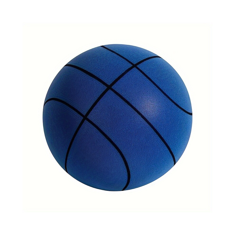 (Blue) 1pc Size 7 Silent Basketball, PU Leather Elastic Ball For Indoor Sports