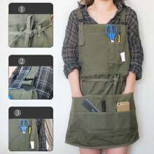 Canvas Apron with Pockets for Artist Painting Painter Carpenters Adjustable