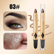 (03) Waterproof Eyeshadow and Lipstick Pencil with High Pigmentation and Glitter Finish