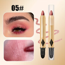 (05) Waterproof Eyeshadow and Lipstick Pencil with High Pigmentation and Glitter Finish