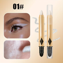 (01) Waterproof Eyeshadow and Lipstick Pencil with High Pigmentation and Glitter Finish