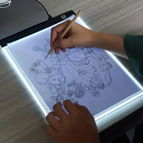 (Black) Ultra-Thin Portable A5 LED Tracing Light Pad