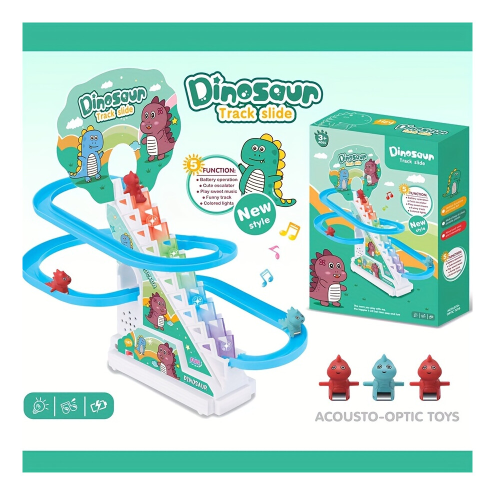 (Green) Electric Dinosaur Track Toy Car for Kids - Fun and Educational Birthday Gift-image-OPC-PDQDRSR-NEW