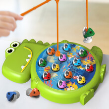 (Green) Magnetic Dinosaur Fishing Toy Set - Fun Puzzle Game for Kids