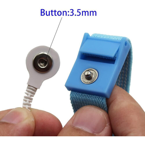 Adjustable Estim Wrist Strap Components 4pcs Blue Stim Loops 4pcs White Wires 2