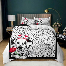 (Style 06, Double(200X200CM/3PCS)) Funny dogs Kids Bedding Single Double Duvet Cover