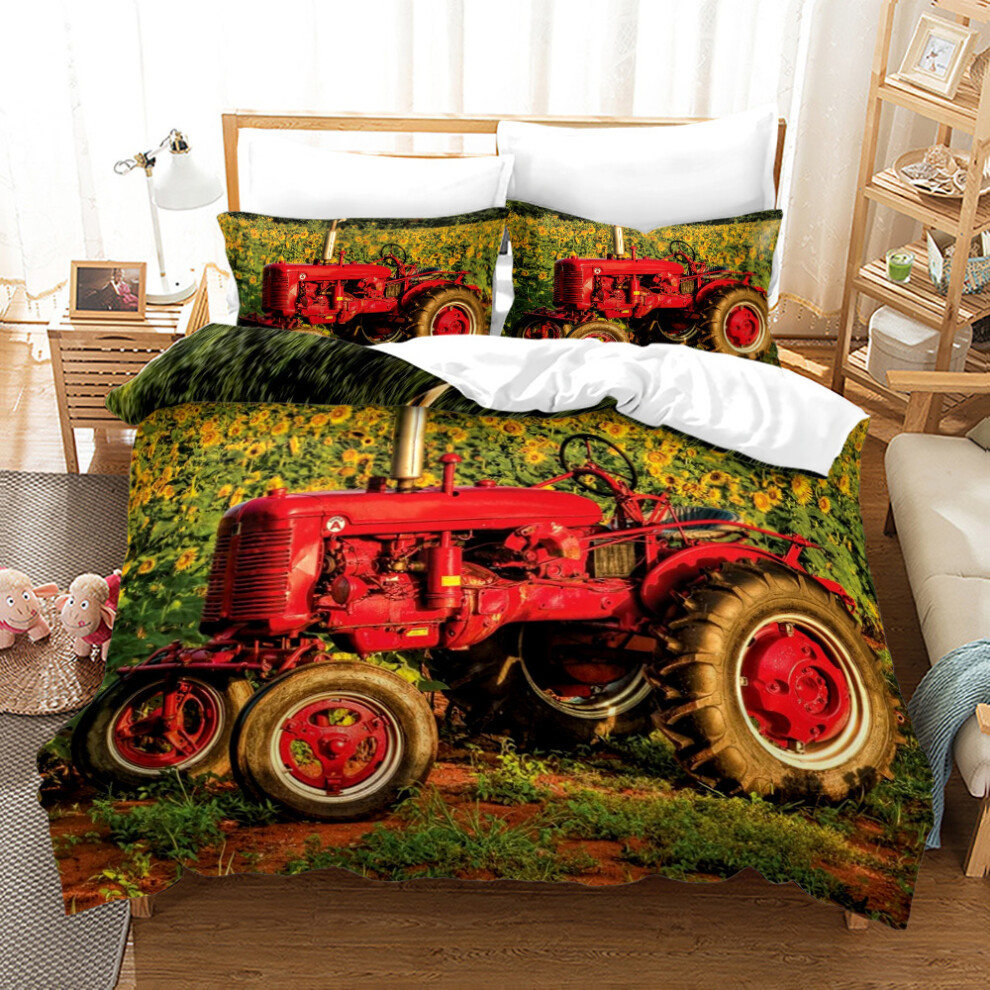 (Style 03, King(220X240CM/3PCS)) Tractor Series Bedding Single Double Duvet Cover