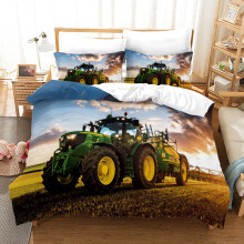 (Style 08, King(220X240CM/3PCS)) Tractor Series Bedding Single Double Duvet Cover