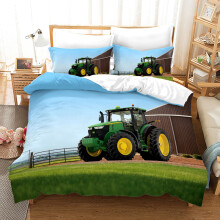 (Style 09, Single(135X200CM/2PCS)) Tractor Series Bedding Single Double Duvet Cover