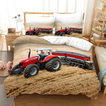 (Style 07, King(220X240CM/3PCS)) Tractor Series Bedding Single Double Duvet Cover