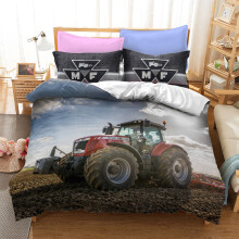 (Style 17, King(220X240CM/3PCS)) Tractor Series Bedding Single Double Duvet Cover