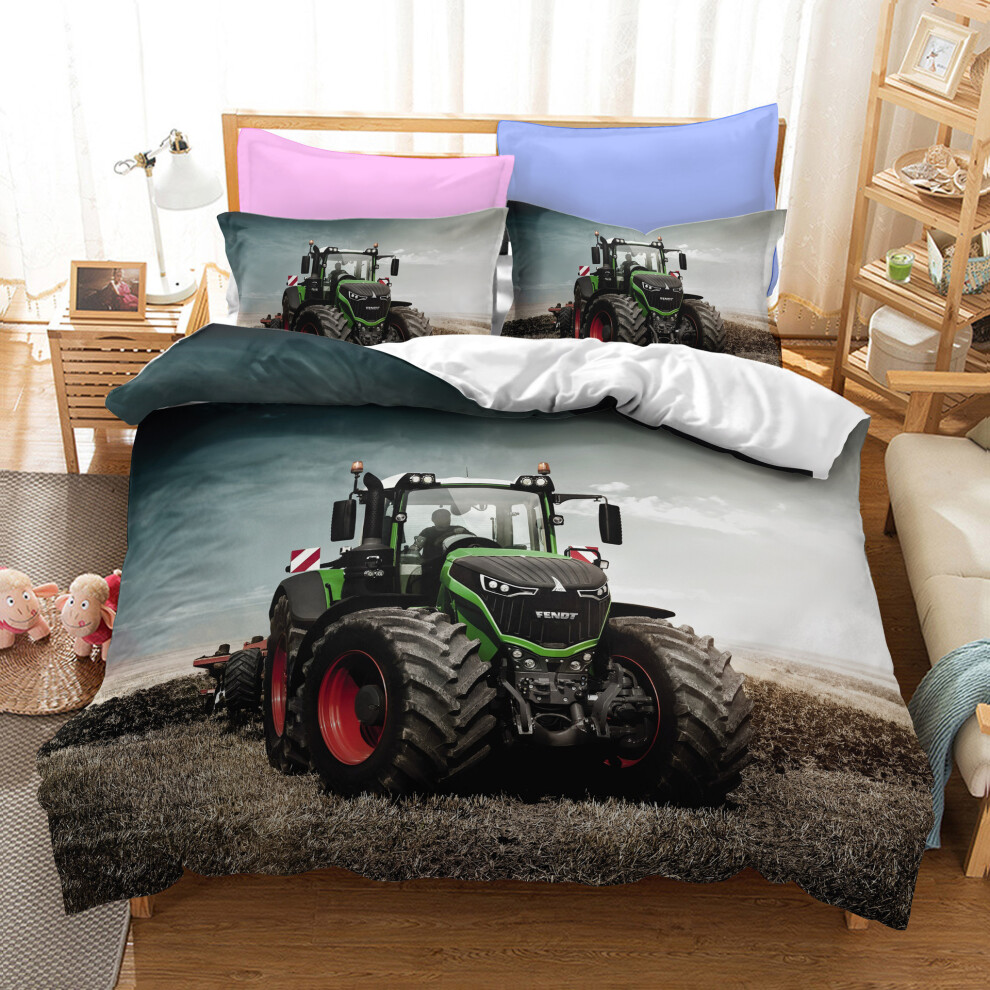 (Style 06, Double(200X200CM/3PCS)) Tractor Series Bedding Single Double Duvet Cover