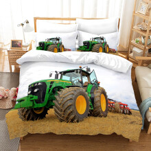 (Style 04, King(220X240CM/3PCS)) Tractor Series Bedding Single Double Duvet Cover