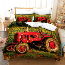 (Style 03, Double(200X200CM/3PCS)) Tractor Series Bedding Single Double Duvet Cover