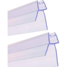 2pcs 900mm Shower Door Seal - Straight/curved Glass, 46mm, Max Clearance 20mm