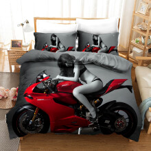 (Style 08, Double(200X200CM/3PCS)) locomotive Bedding Single Double Duvet Cover UK