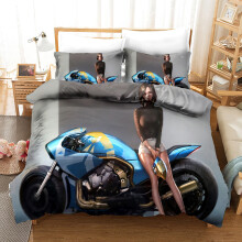 (Style 04, Single(135X200CM/2PCS)) locomotive Bedding Single Double Duvet Cover UK