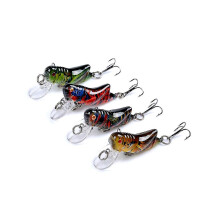 Lures Crickhopper Cricket/grasshopper Crankbait Fishing Lure, 4.5cm/3.4g(pack Of 4)
