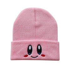 Kirby Beanie Hat Pink Cute Kawaii Anime Theme Winter Autumn Warm Anti Cold Hat