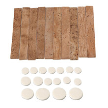 Clarinet Repairing Parts Set With 10 Neck Joint Corks And 17 Felt Pads