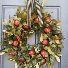 Autumn Wreath Pomegranate Wreath Indoor Outdoor Home Wall Top Window Decor M2y6