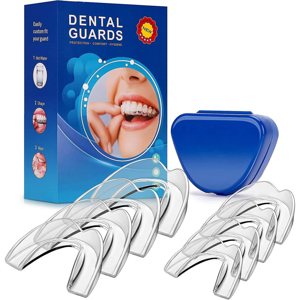 8pcs Mouth Guard For Grinding Teeth, Mouth Guard For Clenching Teeth At Night, Comes In 2 Sizes