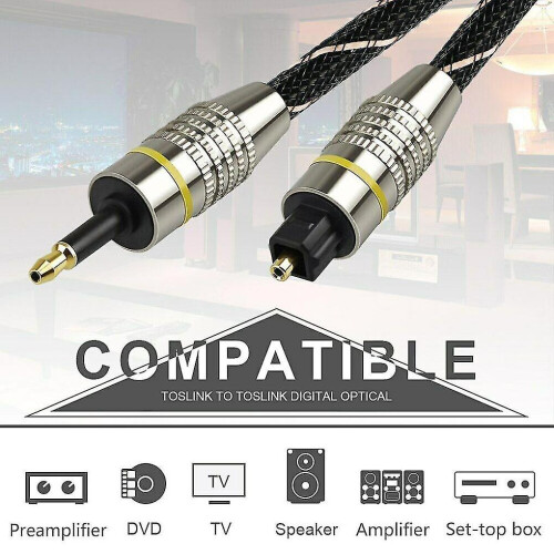 Digital Sound Toslink To Mini Toslink Cable 3.5mm Spdif Optical Cable 5m 1