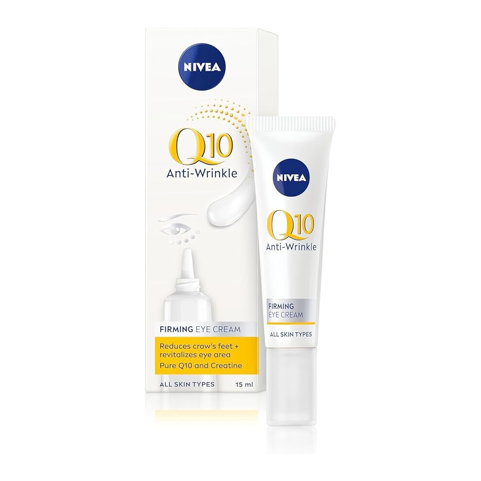 NIVEA Q10 Anti-Wrinkle Power Firming Eye Cream to Reduce Crow's Feet Lines & Wrinkles Powerful Under Eye Cream to Revitalise the Eye Area 15ml